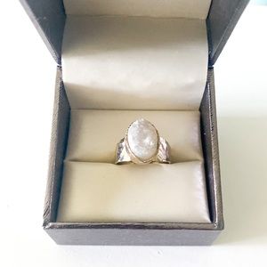 Gold with stone adjustable ring